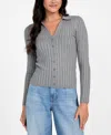 Guess Miranda Rib Cardigan In Gray