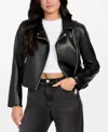 Guess Women's Long Sleeves Moto Jacket In Black