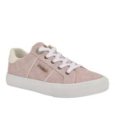 Guess Women's Loven Lace-up Sneakers In Pink