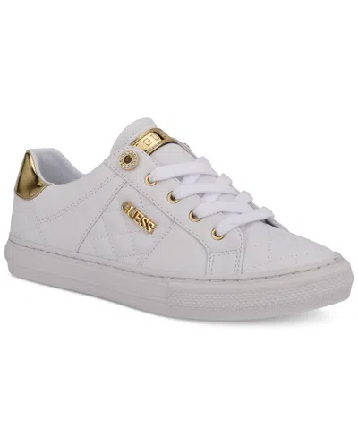 Guess Women's Loven Lace-up Sneakers In White