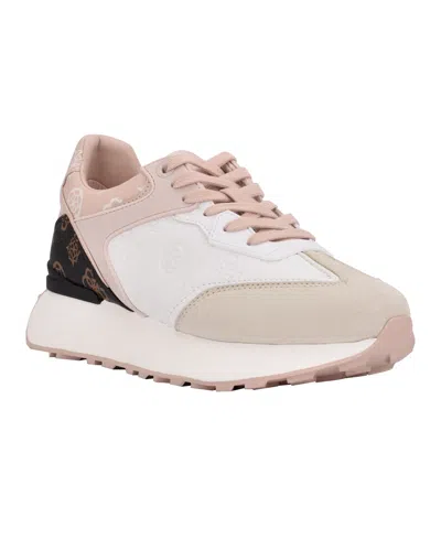 Guess Women's Luchia Fashion Forward Chunky Bottom Sneakers In Neutral