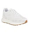 Guess Women's Luchia Fashion Forward Chunky Bottom Sneakers In White Multi - Manmade