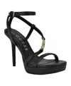 Guess Lucier 2 Strappy Platform Sandal In Black