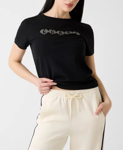 Guess Women's Lunita Crewneck Short-sleeve T-shirt In Black