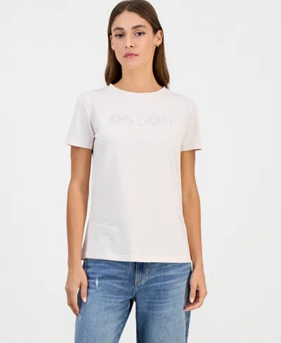 Guess Women's Lunita Crewneck Short-sleeve T-shirt In White