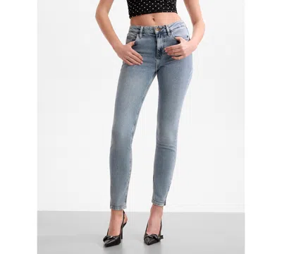 Guess Women's Marilyn 3 Zip-up Skinny-fit Jeans In Blue