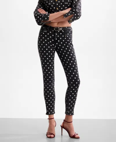 Guess Women's Marilyn 3-zip Anniversary Skinny Jeans In Black