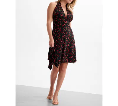 Guess Women's Marilyn Halter V-neck Dress In Brown