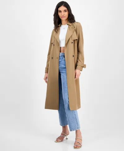 Guess Women's Maya Unstructured Trench Coat In Wet Sand Multi
