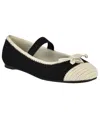 Guess Women's Maysa Crochet Knit Mary Jane Flats In Black,white