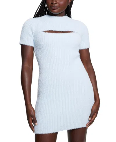 Guess Women's Meteor Removable-sleeve Sweater Dress In Sky High