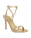 Guess Women's Miamy Open Toe Chain Detail Stiletto High Heel Sandals In Gold Mirror Metallic