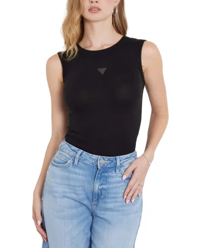 Guess Women's Michela Embellished Tank Top In Jet Black