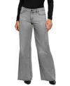 Guess Women's Mid-rise Sexy Palazzo Shimmer Wide Leg Jeans In The Silver Lining