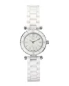 Guess Women's Mini Chic White Mop Dial Watch In Metallic