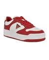 Guess Women's Miram Platform Lace-up Court Sneakers In Ruby Red,white