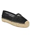 Guess Women's Mones Closed Toe Jute Mesh Upper Casual Espadrille Flats In Black