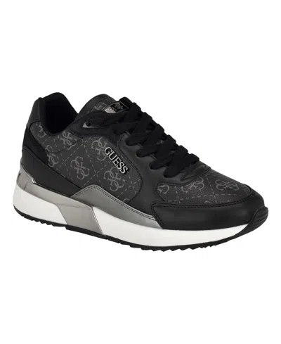 Guess Women's Moxea Quattro G Logo Lace-up Jogger Sneakers In Black Logo