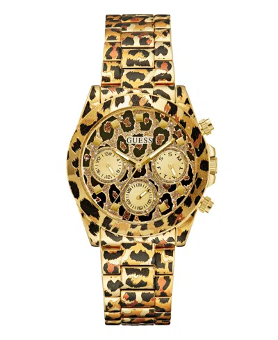 Guess Women's Multi- Function Leopard Steel Watch 38mm