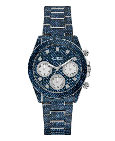Guess Women's Multi-function Blue Steel Watch 38mm