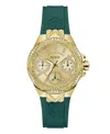 Guess Women's Multi-function Green Silicone Watch 38mm