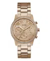 Guess Women's Multi-function Rose Gold Tone Stainless Steel Watch 40 Mm In Rose Gold