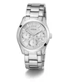 Guess Women's Multi-function Silver Stainless Steel Watch 38mm In Silver