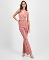 Guess Womens Naleny Halter Top Flared Pants