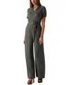Guess Nalini Tie Waist Jumpsuit In Green Plant