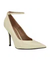 Guess Women's Napril Ankle Strap Stiletto Dress Pumps In White
