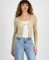 Guess Women's Nellie Metallic Cardigan In Gold Lurex