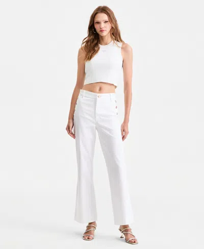Guess Women's New Faye Chino Pants In White