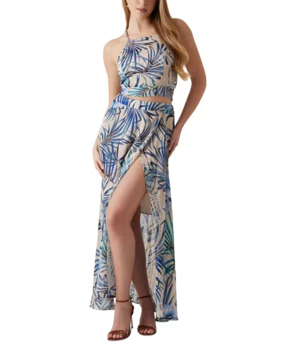 Guess Women's New Romana Printed Maxi Skirt In Fiji Palm Print