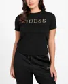 Guess Women's Octavia Round Neck T-shirt In Black
