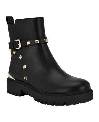 Guess Women's Oliy Studded Chelsea Ankle Boots In Black