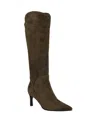 Guess Women's Palisa Wide Calf Tall Kitten Heel Dress Boots In Brown