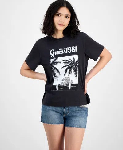 Guess Women's Palm Print Crewneck T-shirt
