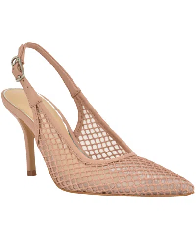 GUESS WOMEN'S PANDY MESH POINTED TOE SLINGBACK STILETTO PUMPS