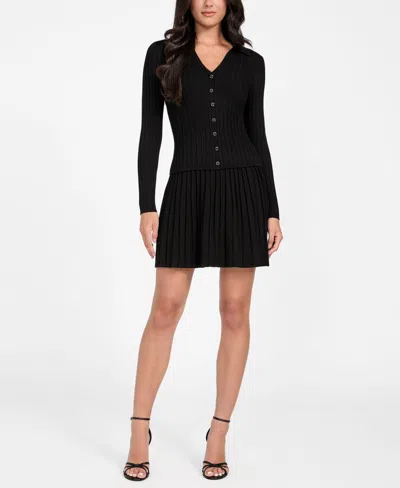 Guess Women's Pleated Miranda Sweater Skirt In Black