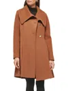 Guess Women's Pleated Wool Blend Flared Coat In Cappuccino