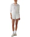 Guess Women's Primula Cotton High Rise Pull-on Shorts In Salt White