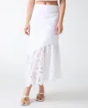 Guess Women's Pull-on Flared Midi Skirt In White