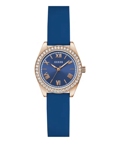 Guess Women's Quartz Blue Silicone Watch 30mm