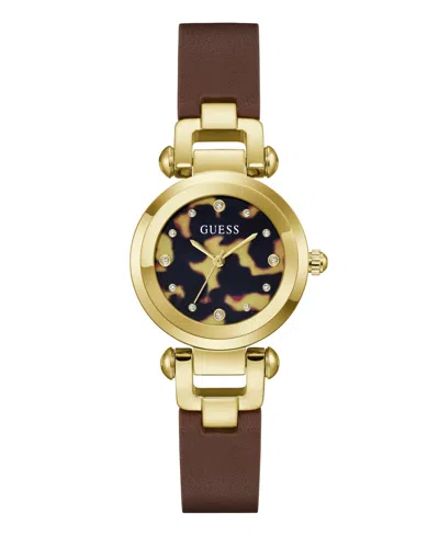 Guess Women's Quartz Brown Stainless Steel Watch 30mm In Black