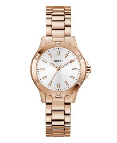 Guess Women's Quartz Rose Gold-tone Stainless Steel Watch 35mm