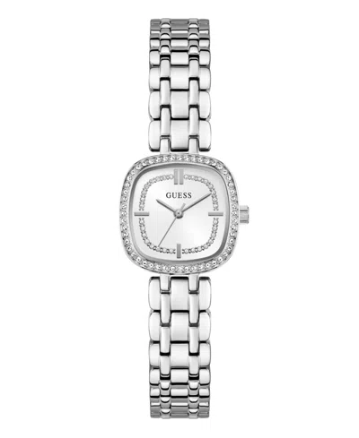 Guess Women's Quartz Silver-tone Stainless Steel Analog Watch, 25mm In Gray