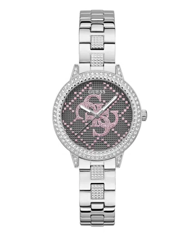 Guess Women's Quartz Silver-tone Stainless Steel Watch 34mm