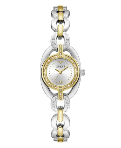 Guess Women's Quartz Two-tone Stainless Steel Watch 26mm In Silver