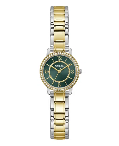 Guess Women's Quartz Two-tone Stainless Steel Watch 28mm In Silver