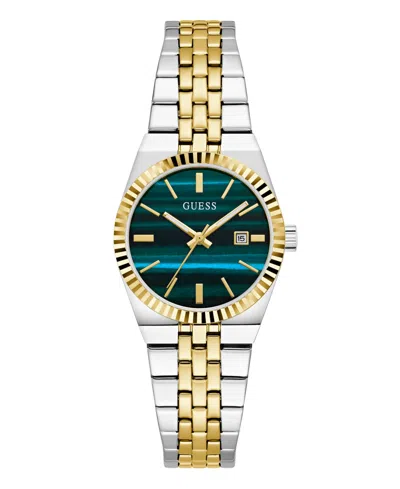 Guess Women's Quartz Two-tone Stainless Steel Watch 32mm In Gold